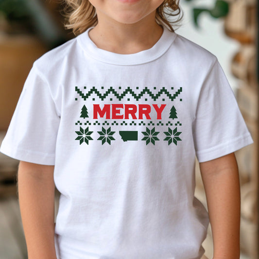 MERRY MONTANA KIDS TEE