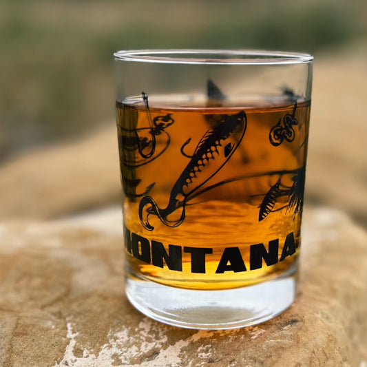 MONTANA FISHING LURES DOUBLE OLD-FASHIONED GLASS