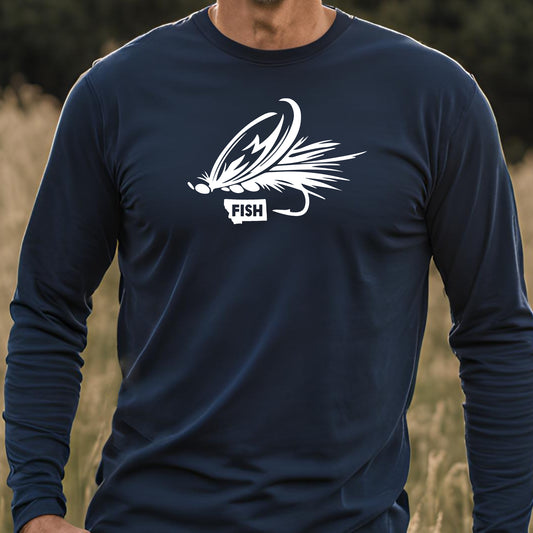 MEN'S FLY FISH MONTANA LONG SLEEVE -NAVY